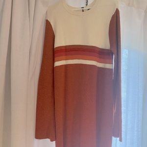 Free People retro sweater dress with bell sleeves
